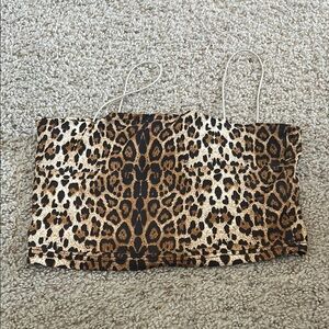 Leopard Print Spaghetti Strap Top